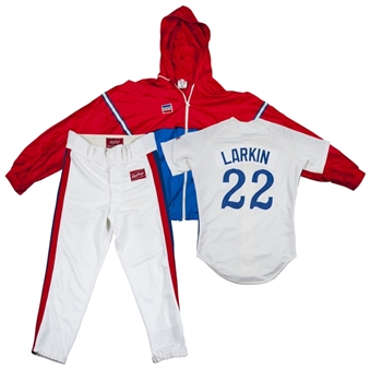 1984 Barry Larkin Full Olympic Uniform with Warmup Jacket- Jersey - Pants (Larkin LOA)